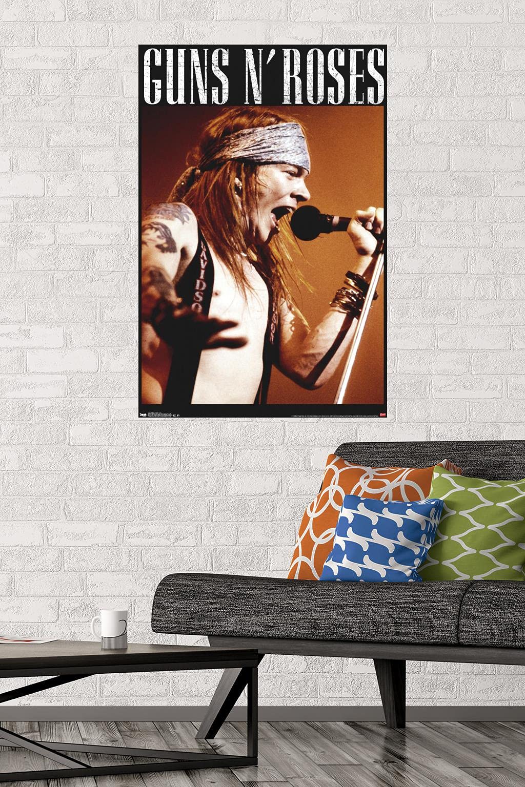 Guns N' Roses ポスター ◭☽＿Guns N' Roses Use Your Illusion World Tour Poster 1992